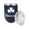 St. Patrick's Day Stainless Wine Tumblers - Navy - Single Sided - Alt View