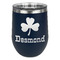 St. Patrick's Day Stainless Wine Tumblers - Navy - Single Sided - Front