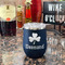 St. Patrick's Day Stainless Wine Tumblers - Navy - Single Sided - In Context