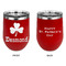 St. Patrick's Day Stainless Wine Tumblers - Red - Double Sided - Approval