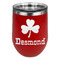 St. Patrick's Day Stainless Wine Tumblers - Red - Double Sided - Front