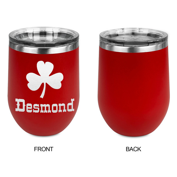 St. Patrick's Day Stainless Wine Tumblers - Red - Single Sided - Approval