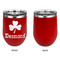 St. Patrick's Day Stainless Wine Tumblers - Red - Single Sided - Approval