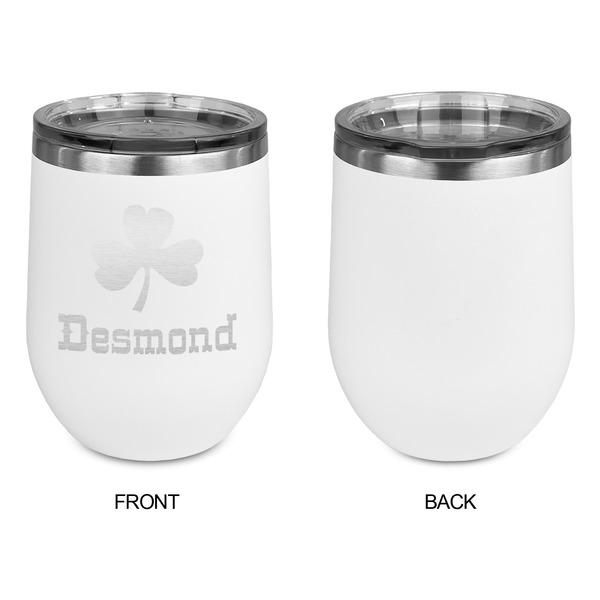 St. Patrick's Day Stainless Wine Tumblers - White - Single Sided - Approval