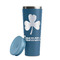 St. Patrick's Day Steel Blue RTIC Everyday Tumbler - 28 oz. - Lid Off