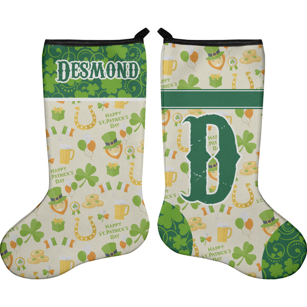 Custom St. Patrick's Day Holiday Stocking - Double-Sided - Neoprene (Personalized)