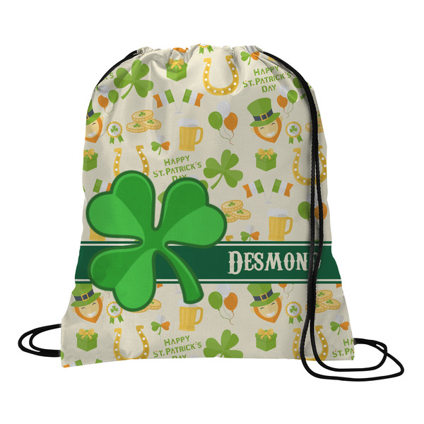 Custom St. Patrick's Day Drawstring Backpack - Medium (Personalized)