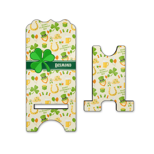 St. Patrick's Day Stylized Phone Stand - Front & Back - Small