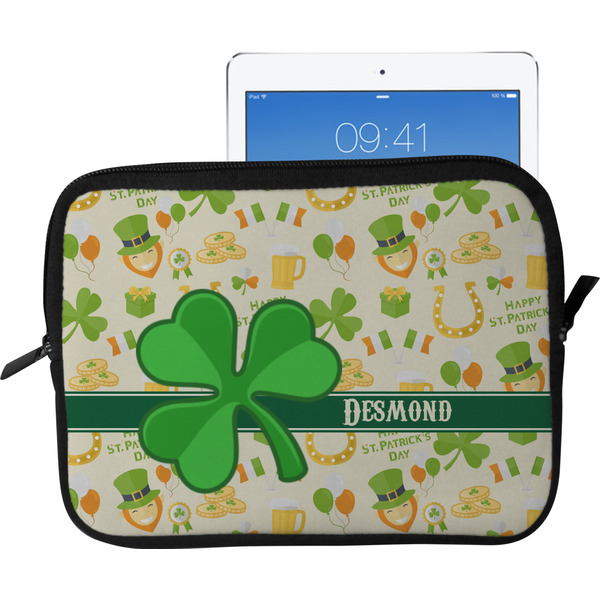 Custom St. Patrick's Day Tablet Case / Sleeve - Large (Personalized)