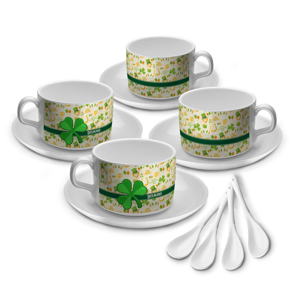 Custom St. Patrick's Day Tea Cup - Set of 4 (Personalized)