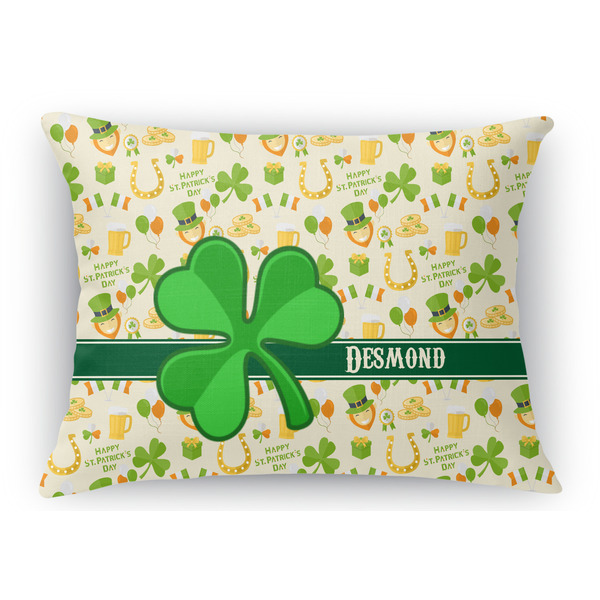 Custom St. Patrick's Day Rectangular Throw Pillow Case (Personalized)