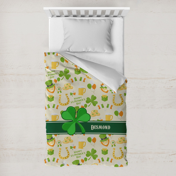 Custom St. Patrick's Day Toddler Duvet Cover w/ Name or Text