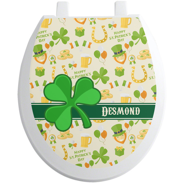 Custom St. Patrick's Day Toilet Seat Decal (Personalized)
