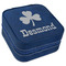 St. Patrick's Day Travel Jewelry Boxes - Leather - Navy Blue - Angled View