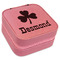 St. Patrick's Day Travel Jewelry Boxes - Pink Leather (Personalized)
