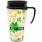 St. Patrick's Day Travel Mug with Black Handle - Front