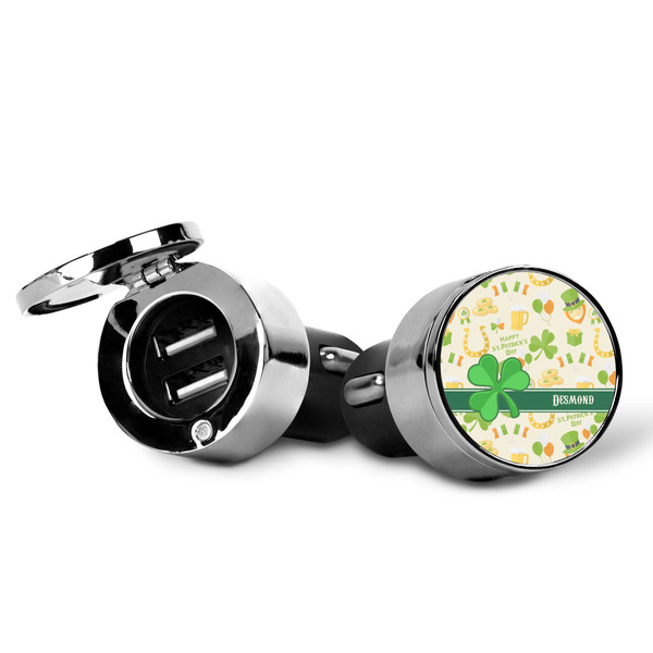 St. Patrick's Day USB Car Charger - Open & Closed