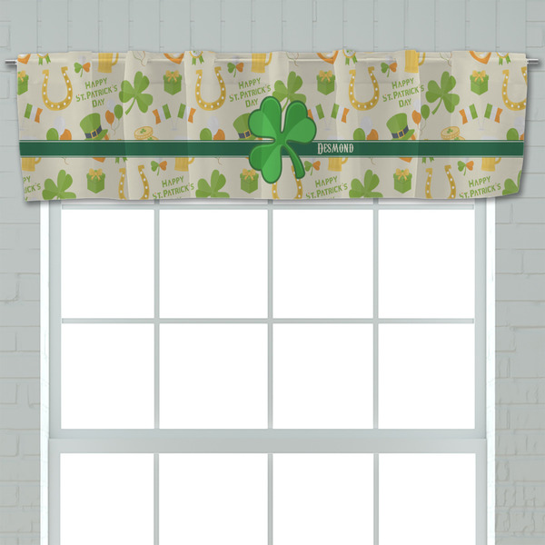 St. Patrick's Day Valance - Closeup on window