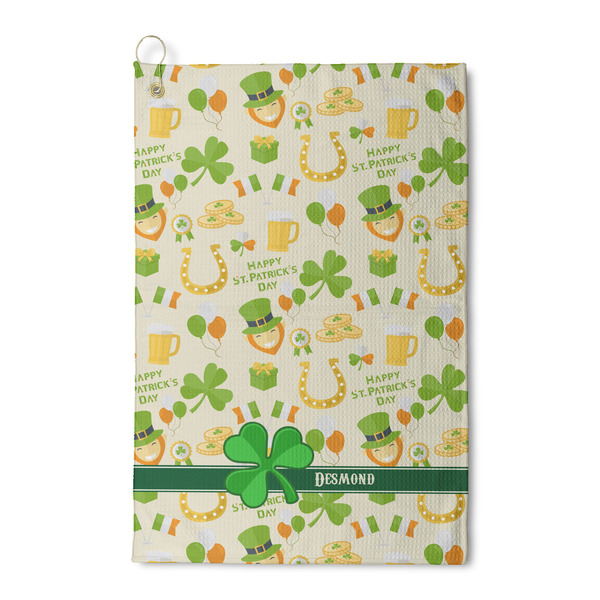 Custom St. Patrick's Day Waffle Weave Golf Towel (Personalized)