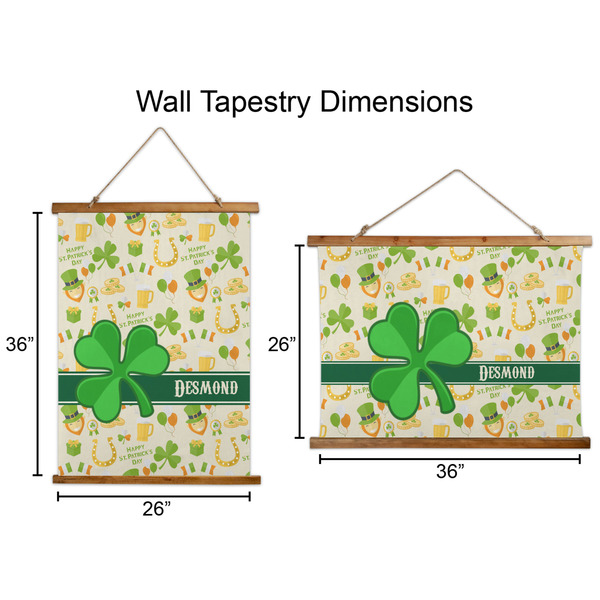 St. Patrick's Day Wall Hanging Tapestries - Parent/Sizing