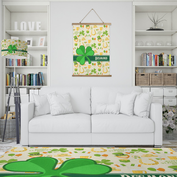St. Patrick's Day Wall Hanging Tapestry - Portrait - IN CONTEXT