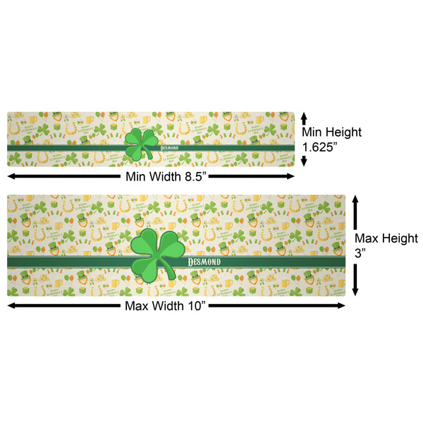 St. Patrick's Day Water Bottle Labels w/ Dimensions