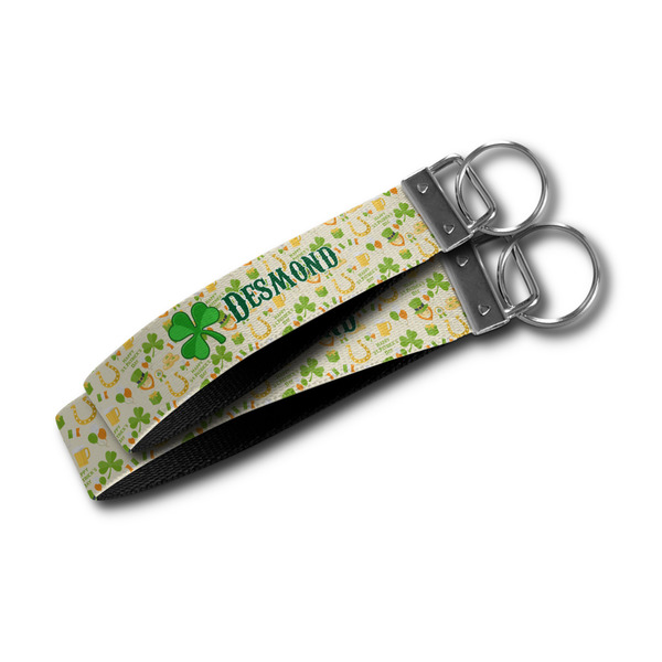 St. Patrick's Day Webbing Keychain FOBs - Size Comparison