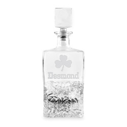 St. Patrick's Day Whiskey Decanter - 26 oz Rectangle (Personalized)