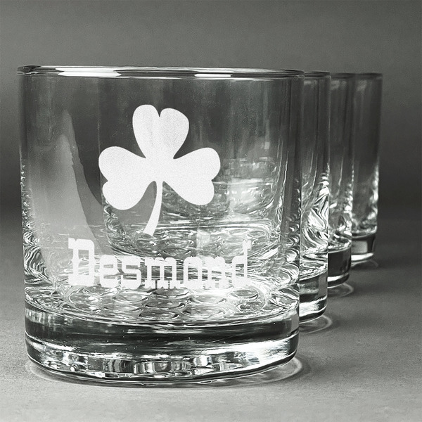 Custom St. Patrick's Day Whiskey Glasses (Set of 4) (Personalized)