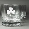 St. Patrick's Day Whiskey Glasses Set of 4 - Engraved Front
