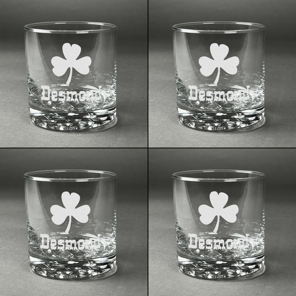 St. Patrick's Day Whiskey Glasses - Set of 4 all Engraved