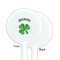 St. Patrick's Day White Plastic 5.5" Stir Stick - Single Sided - Round - Front & Back