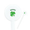 St. Patrick's Day White Plastic 7" Stir Stick - Round - Closeup