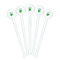 St. Patrick's Day White Plastic 7" Stir Stick - Round - Fan View