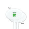St. Patrick's Day White Plastic 7" Stir Stick - Single Sided - Oval - Front & Back