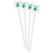 St. Patrick's Day White Plastic Stir Stick - Single Sided - Square - Front