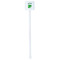 St. Patrick's Day White Plastic Stir Stick - Single Sided - Square - Single Stick