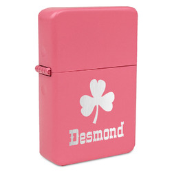 St. Patrick's Day Windproof Lighter - Pink - Double Sided (Personalized)