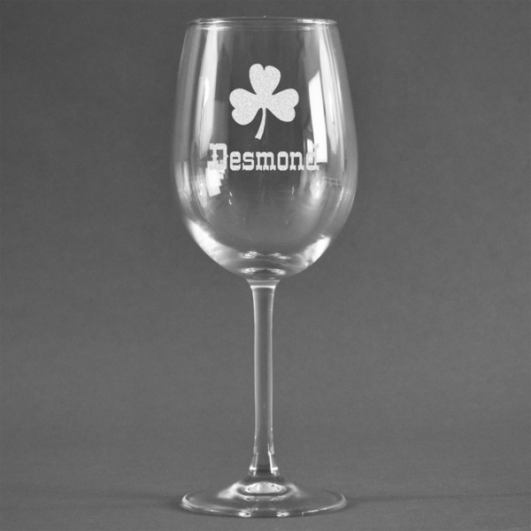 Custom St. Patrick's Day Wine Glass - Engraved (Personalized)