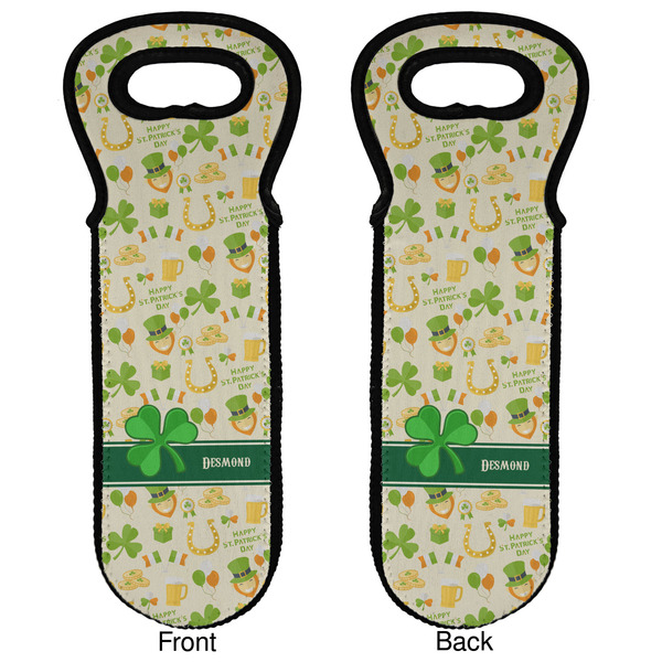 St. Patrick's Day Wine Tote Front & Back