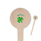 St. Patrick's Day Wooden 4" Food Pick - Round - Closeup