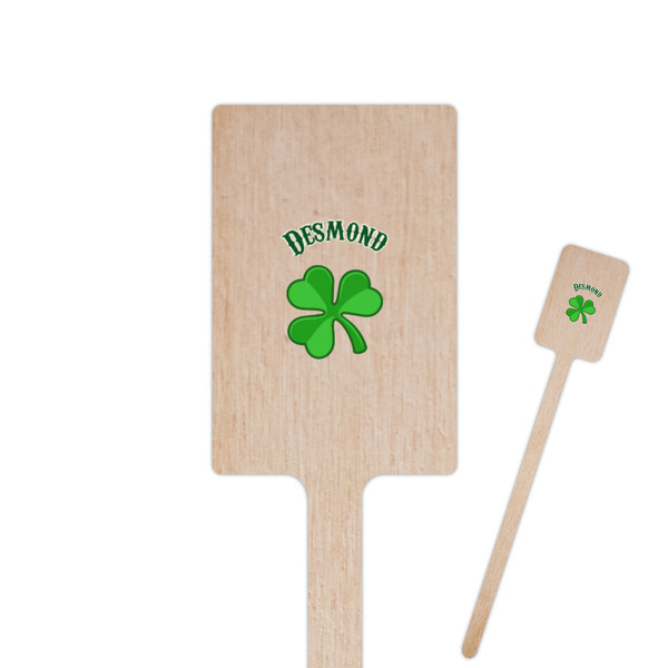 Custom St. Patrick's Day 6.25" Rectangle Wooden Stir Sticks - Double Sided (Personalized)