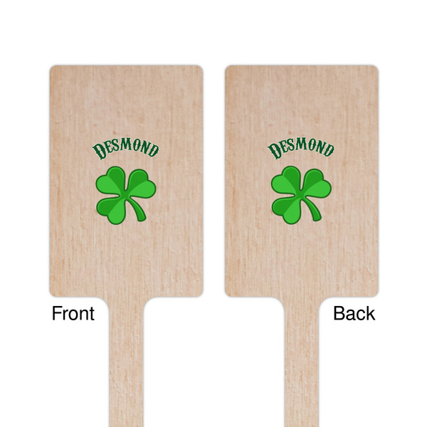 St. Patrick's Day Wooden 6.25" Stir Stick - Rectangular - Double Sided - Front & Back