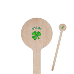 St. Patrick's Day 6" Round Wooden Stir Sticks - Single Sided (Personalized)