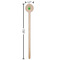 St. Patrick's Day Wooden 7.5" Stir Stick - Round - Dimensions