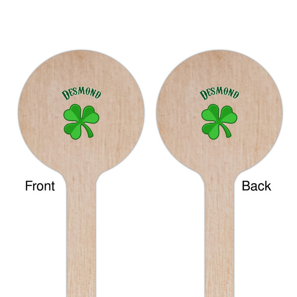 St. Patrick's Day Wooden 7.5" Stir Stick - Round - Double Sided - Front & Back