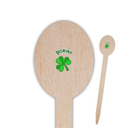 St. Patrick's Day Oval Wooden Food Picks - Double Sided (Personalized)