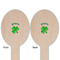 St. Patrick's Day Wooden Food Pick - Oval - Double Sided - Front & Back
