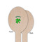 St. Patrick's Day Wooden Food Pick - Oval - Single Sided - Front & Back
