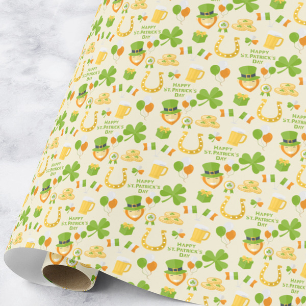 Custom St. Patrick's Day Wrapping Paper Roll - Large
